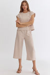 Bold Moves Textured High-Waisted Wide Leg Pants