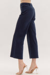 On A Mission Navy High Waisted Wide Leg Pants