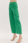 On A Mission Green High Waisted Wide Leg Pants