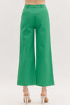 On A Mission Green High Waisted Wide Leg Pants