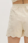 Garden Glow Floral Embroidered High Waist Shorts