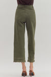 Sweet Magnolia Olive High Waist Ankle Length Pants