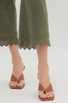 Sweet Magnolia Olive High Waist Ankle Length Pants