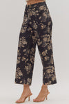 Dusky Gardens Floral Mid-Rise Pants