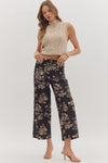 Dusky Gardens Floral Mid-Rise Pants