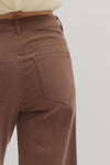 Lennox Cuff Brown Mid-Rise Ankle Length Pants