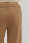 Lennox Cuff Camel Mid-Rise Ankle Length Pants