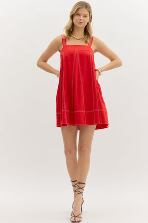Poolside in Rio Red Mini Dress