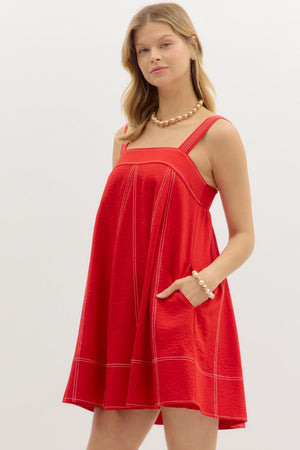 Poolside in Rio Red Mini Dress
