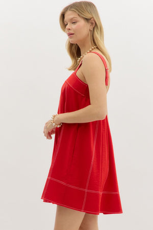 Poolside in Rio Red Mini Dress