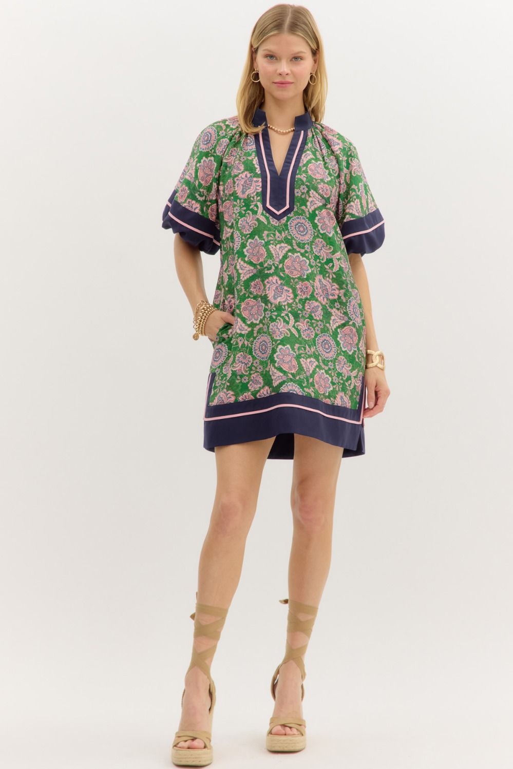 Paisley Poise Floral Print Dress