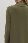Rowan Olive Mock Neck Midi Dress