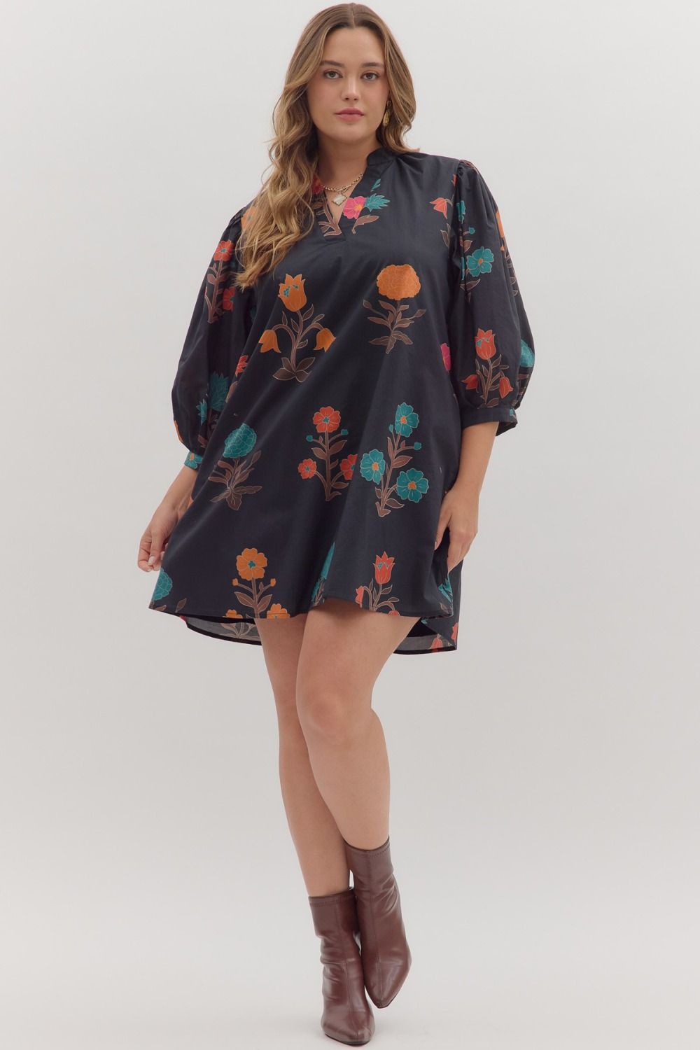 Twilight Meadow Floral Dress