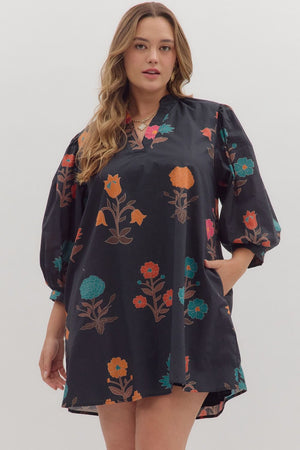 Twilight Meadow Floral Dress