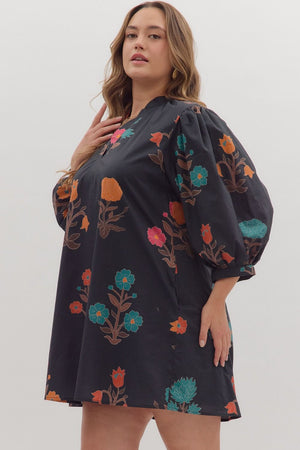 Twilight Meadow Floral Dress