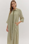 Olive Lane Striped Midi Dress