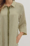 Olive Lane Striped Midi Dress