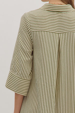 Olive Lane Striped Midi Dress