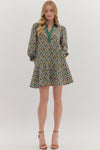 Emerald Lane Geometric Print Dress