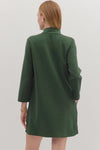 Camden Street Hunter Green V-Neck Knit Dress