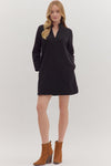 Camden Street Black V-Neck Knit Dress