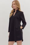 Camden Street Black V-Neck Knit Dress