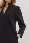 Camden Street Black V-Neck Knit Dress