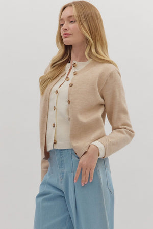 Modern Muse Oatmeal Cardigan Set
