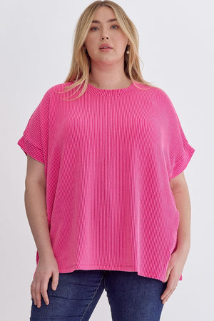 Make Your Day Ribbed Short Sleeve Top