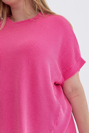 Make Your Day Ribbed Short Sleeve Top