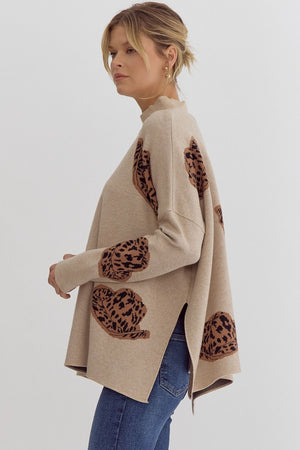 Cowgirl Wild Mock Neck Long Sleeve Sweater