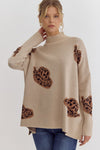 Cowgirl Wild Mock Neck Long Sleeve Sweater