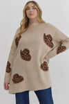 Cowgirl Wild Mock Neck Long Sleeve Sweater