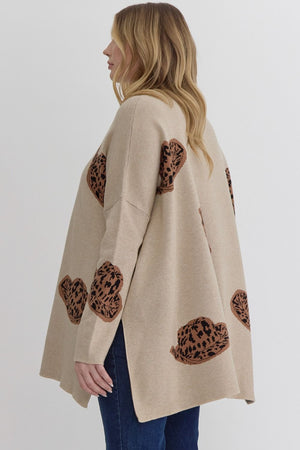Cowgirl Wild Mock Neck Long Sleeve Sweater