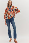 Bold Impressions Geometric Print Long Sleeve top
