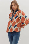 Bold Impressions Geometric Print Long Sleeve top