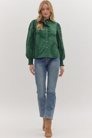 Magnolia Vale Embroidered Applique Top