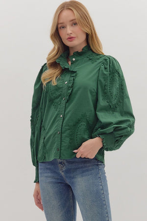 Magnolia Vale Embroidered Applique Top