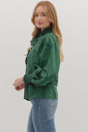 Magnolia Vale Embroidered Applique Top