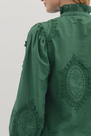 Magnolia Vale Embroidered Applique Top