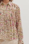 Garden Vista Button-Down Top