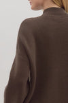 Waverly Brown Scallop Hem Sweater