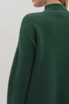 Waverly Hunter Green Scallop Hem Sweater