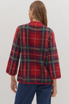 Tartan Tidings Mock Neck Sweater