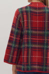 Tartan Tidings Mock Neck Sweater