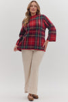Tartan Tidings Mock Neck Sweater