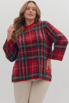 Tartan Tidings Mock Neck Sweater