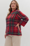 Tartan Tidings Mock Neck Sweater
