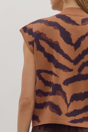 Wild Horizons Mock Neck Sweater Top