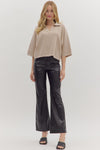 Willow Knit V-Neck Collar Top